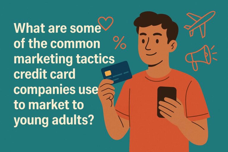What are some of the common marketing tactics credit card companies use to market to young adults?